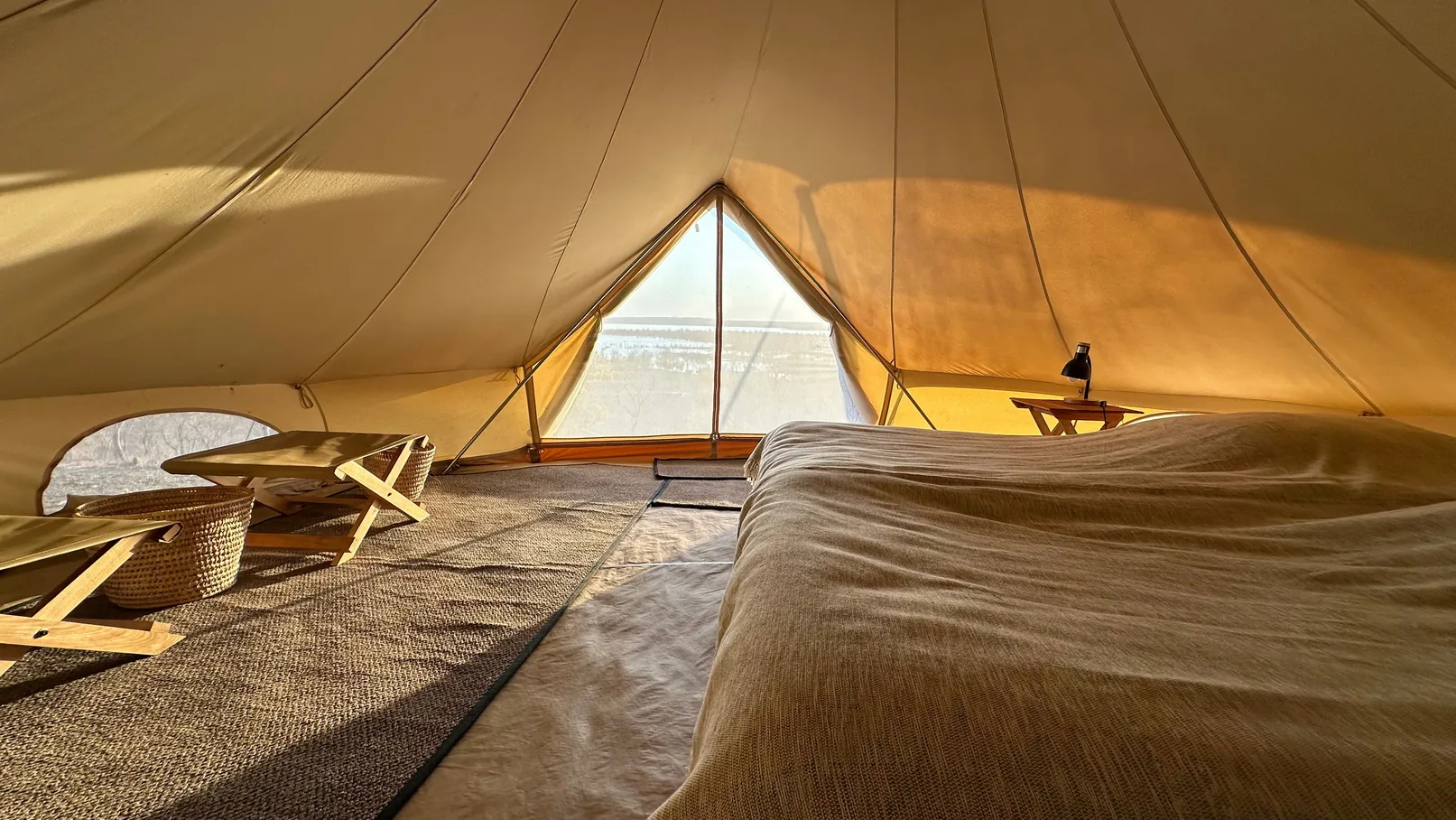 Bedouin-style guest tent at Shangaa Fishing Camp